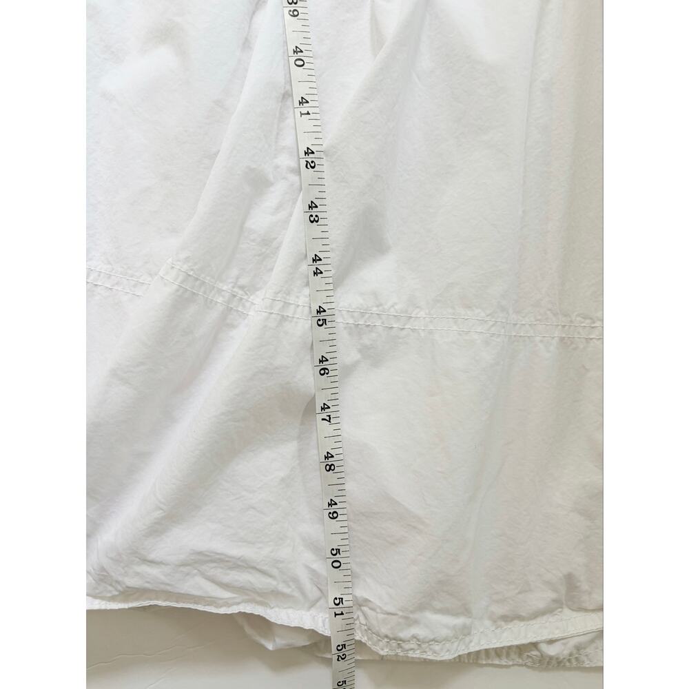 White Cotton Maxi Dress Cutout Empire Waist Pockets Boho Verandah By Vina - Picture 11 of 11